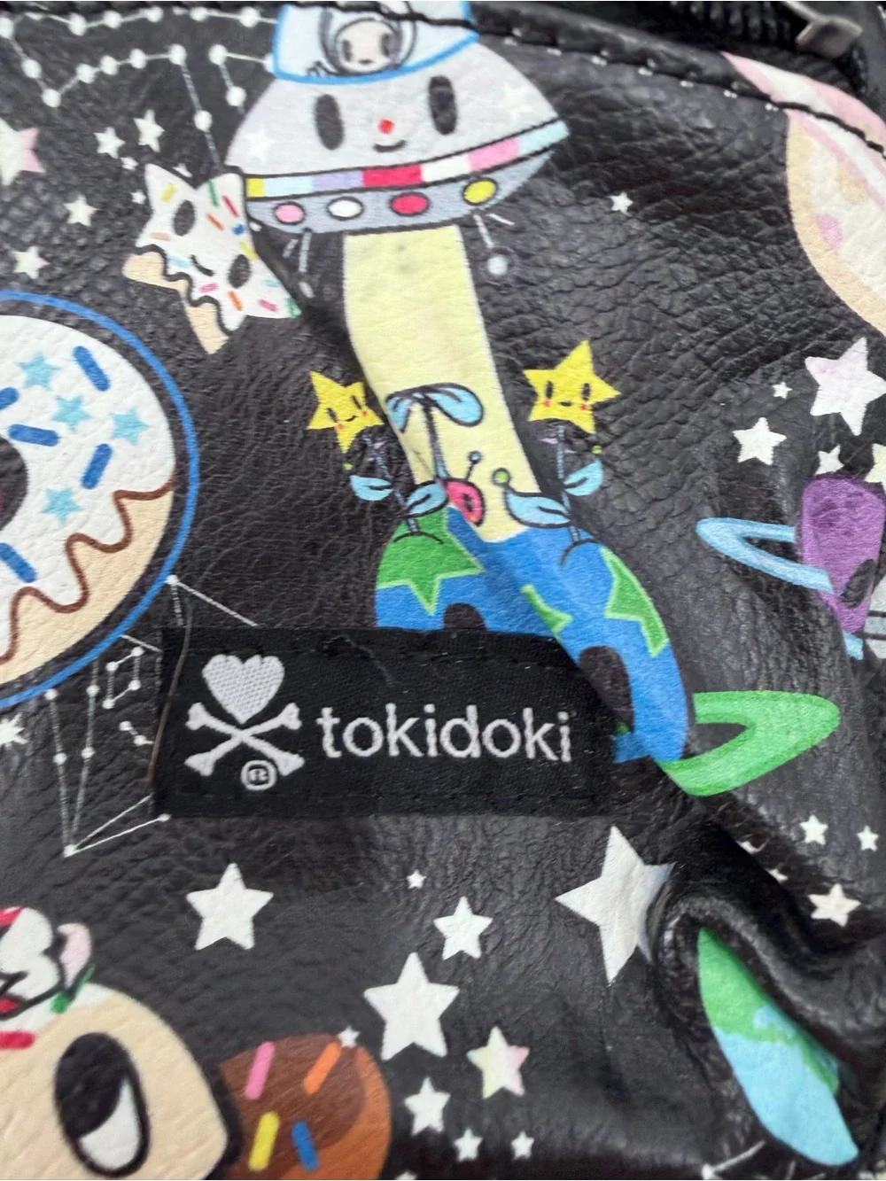 tokidoki Black Space Print Mini Backpack